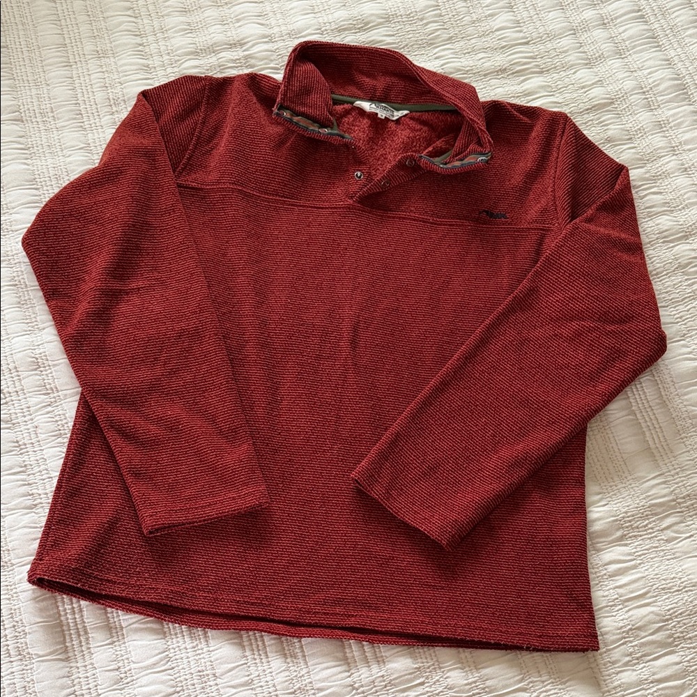 Men’s Mountain Khakis Red Quarter-Snap Pullover Sweater
